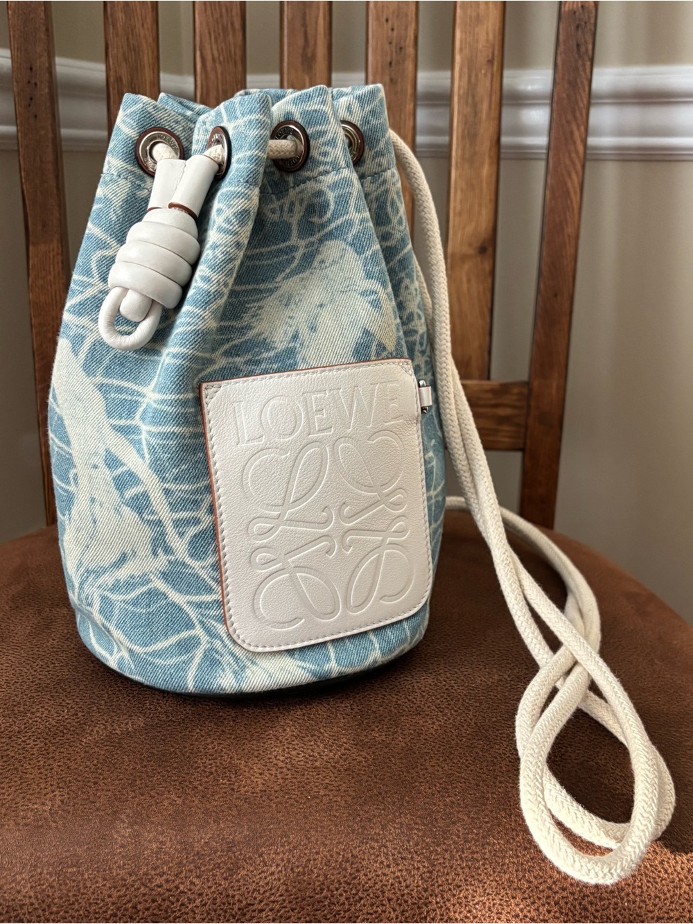 Loewe Mermaid Denim Drawstring Bucket